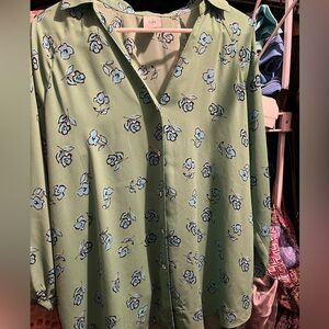 Green CAbi Go To Blouse 5891 medium